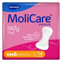 MoliCare Premium lady pad Γυναικείες σερβιέτες ελαφράς ακράτειας, 4 σταγόνες συσκευασία 14 τεμαχίων