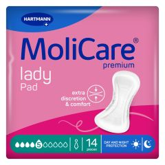 MoliCare Premium lady pad  Γυναικείες σερβιέτες ελαφράς ακράτειας, 5 σταγόνες συσκευασία 14 τεμαχίων 